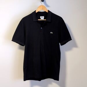 Black Lacoste Regular Fit Polo